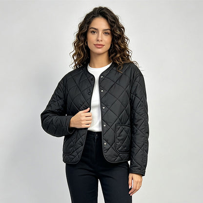 Wattierte Jacke mit Rautensteppung