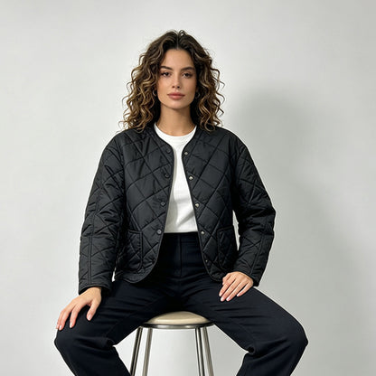 Wattierte Jacke mit Rautensteppung